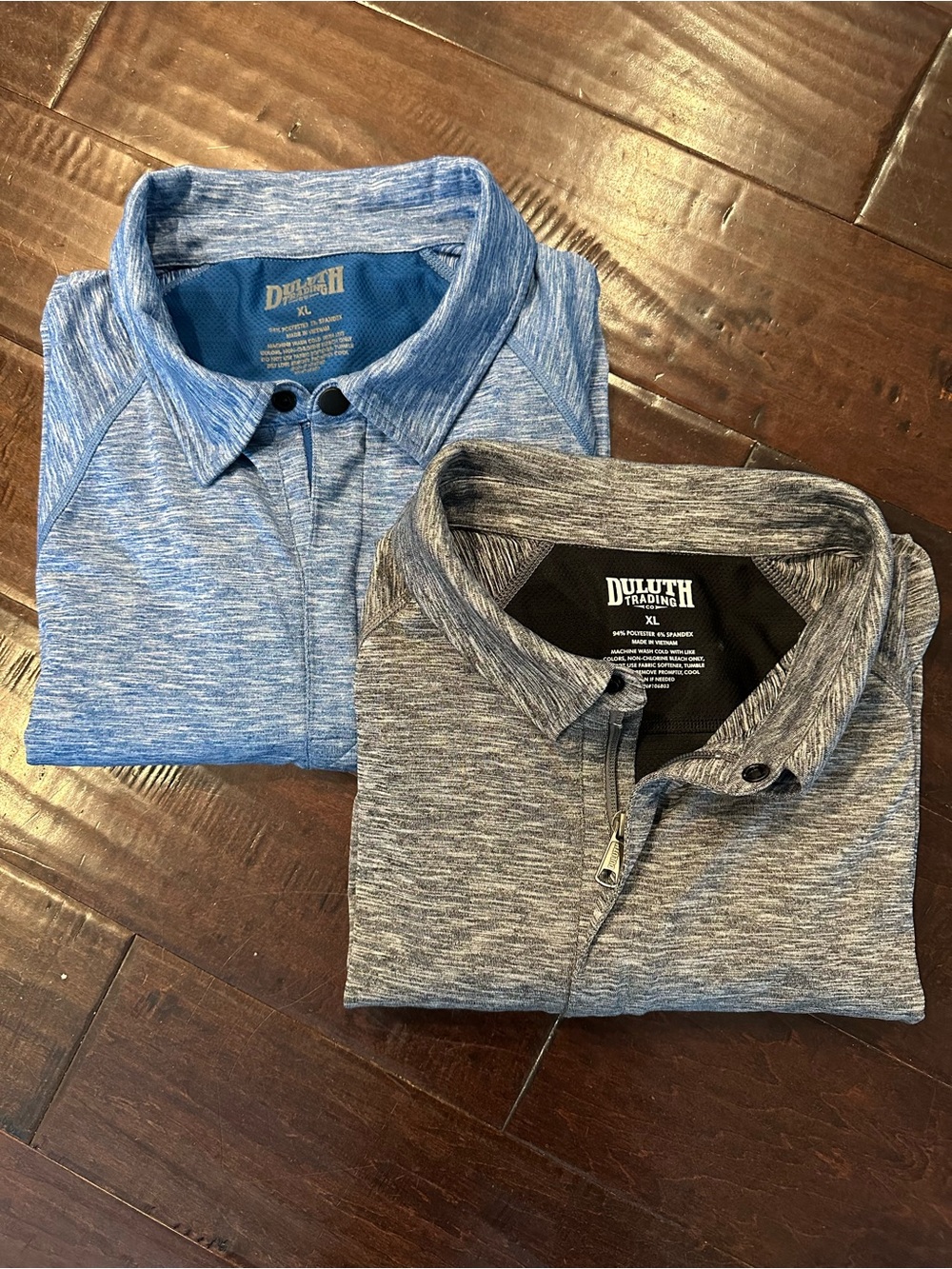 Duluth Trading Co Breezeshooter Polo Bundle -Blue and Gray, Men’s XL